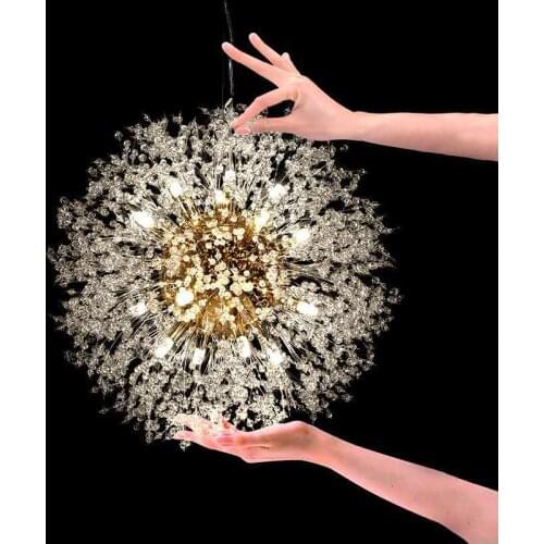Pendant light Dandelion chandelier Nordic creative living room dining room bedroom clothing store cloakroom crystal light bar