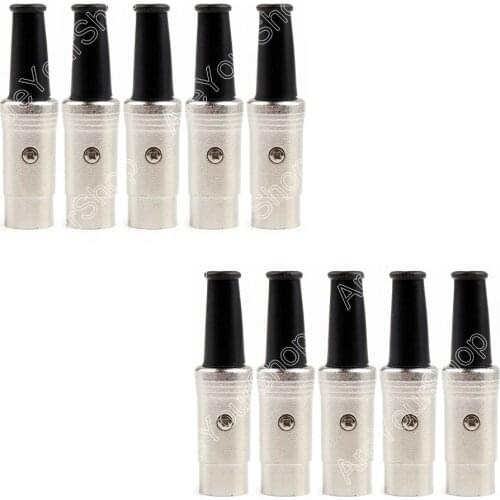 Sale 50 Pcs 5 PIN DIN Connector Midi Cable Lead Audio Plug Male Inline Metal Connector High Quality minijack plug Wire Connector