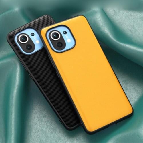 Shockproof Case for Xiaomi Mi 11 Mi 10 Pro Original Carbon Fiber PU Leather PC Phone Cover for Xiaomi Mi 10 Lite/Ultra