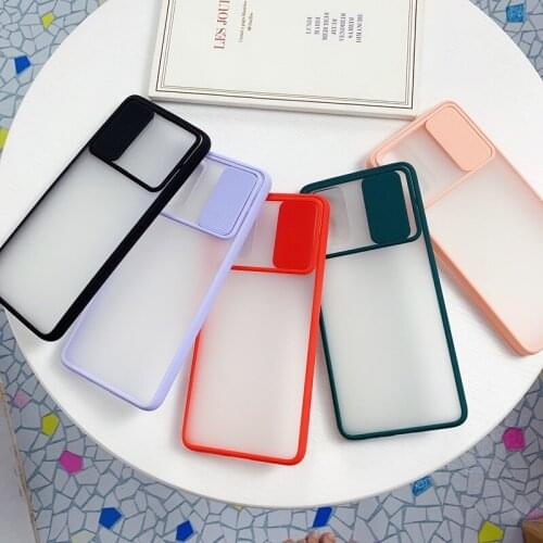 500pcs Candy Sliding Lens Camera Shockproof Hard Acrylic Soft TPU Case Cover For Samsung Galaxy S21 Plus S20 FE Note 20 Ultra
