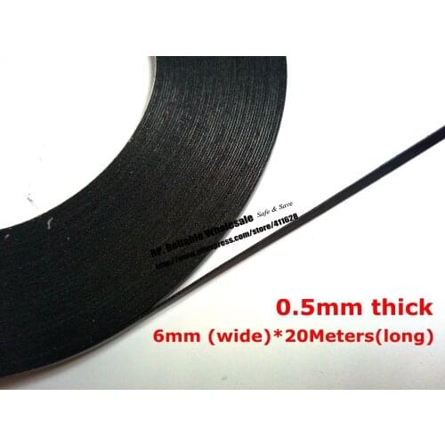 6mm wide), (0.5mm thick), 20 Meters, Double Sides Sticky Black Sponge Foam Tape for Cellphone Panel Screen DustProof Sealing