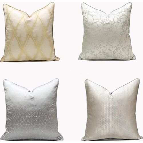 Modern Light Luxury Pillow Cover High Precision Model Room Hotel Office Jacquard Pillowcase Sofa Bed Car Decorative Cushion Case