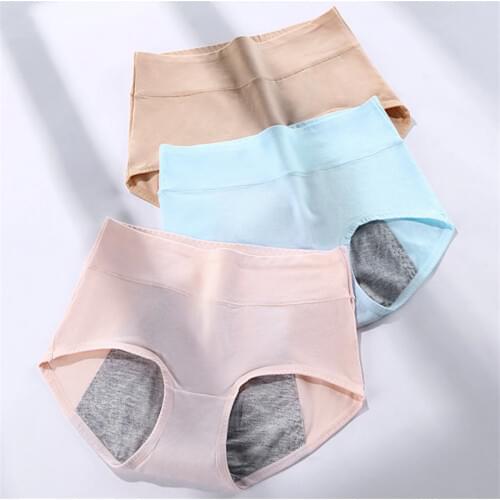 Menstrual Period Women Cotton Breathable Panties Ladies Seamless High-Rise Panties Physiological Leakproof Wemen Underwear 1pcs