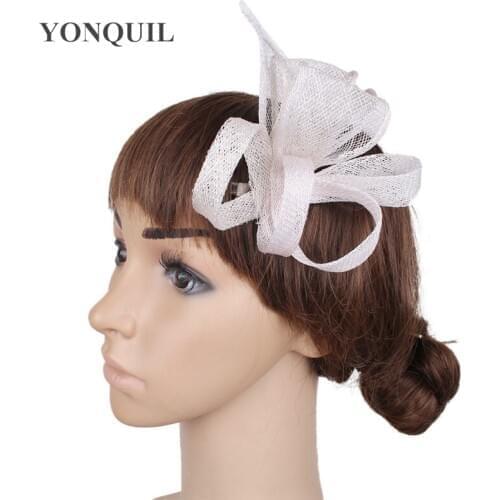 Wedding Occasion Bride Elehgant Hair Fascinator Accessories Hair Clip Sinamay Party Dinner Headwear Cocktail Race Headdress