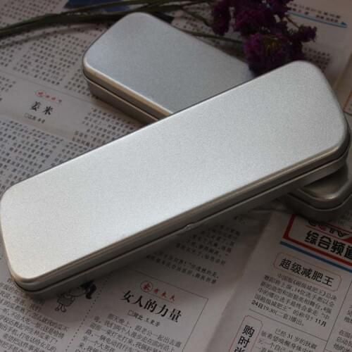 Tinplate Stationery Box Metal Pen Box Gift Pen Box Storage Box Custom Printed LOGO Single Layer Pencil Case