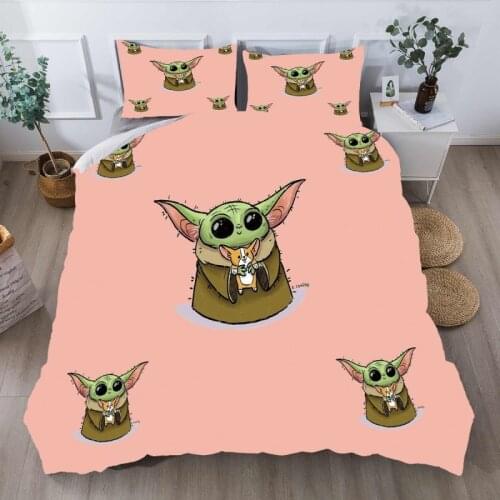 Star Wars Yoda Baby Duvet Cover Set for Kids Adults Nordic 1.8m Bed Set Fans 3d Quilt Bedding Set Bedclothes Home Textiles 3PCS