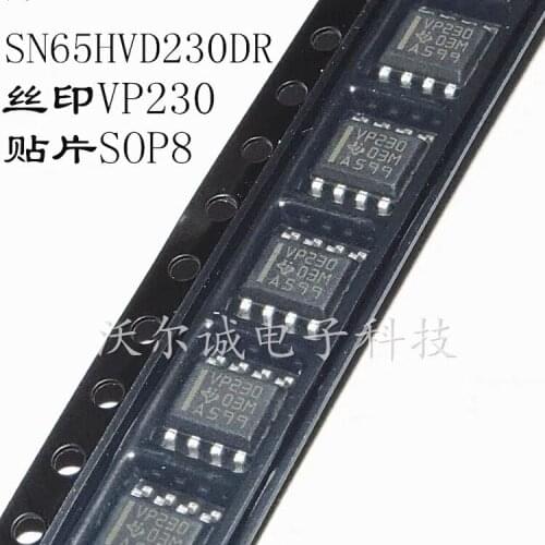 10~20PCS/LOT SN65HVD230DR silk screen VP230 patch SOP8 CAN transceiver new imported original spot