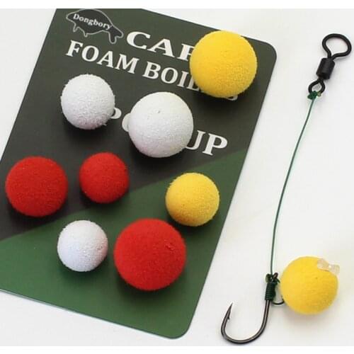 12/15PCS Carp Bait Pop Up Carp Fishing Boilies Bait Zig Bait Foam Boilies for Carp Rig Chod Zig Rig Method Feeder Fishing Tackle