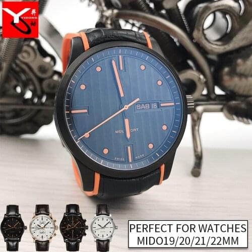 19mm 20mm 21mm 22mm Rubber Silicone Watch Bracelets With Nylon Watch Strap Folding Buckle Watchband Suitable for Mido Watch