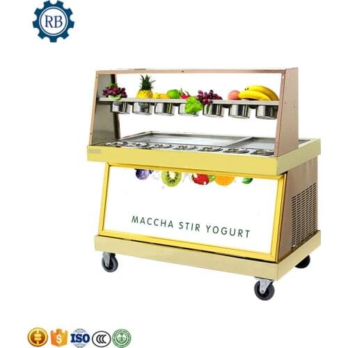 3000w three pans ice cream machine RB type frying pan thailand fried ice cream roll machine