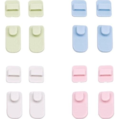 4pcs/set TV Remote Control Sticky Hooks Adhesive Hanger for TV Air Conditioner Creative Bathroom Nail-free Seamless Rack