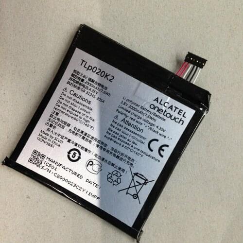2000mAh Battery For Alcatel One Touch Idol 3(4.7) 6039 6039H 6039Y 6039K 6039 TLP020K2/tlp020kj Batteries + track code