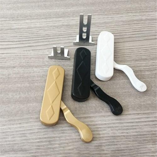 Aluminum Alloy Diamond Mesh Door Flat Handle Steel One-Piece Fork Type Side Opening Handle Casement Window Two-Point Lock