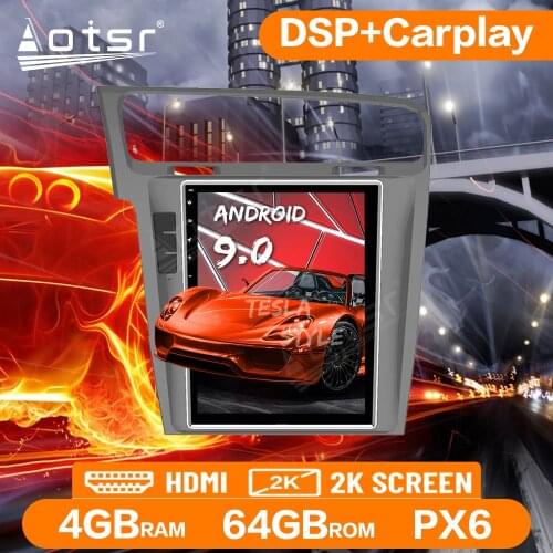 Tesla Screen Car GPS Navigation Multimedia Player For Volkswagen Golf 2013-2016 Android Radio Recorder Auto Audio Head Unit DSP