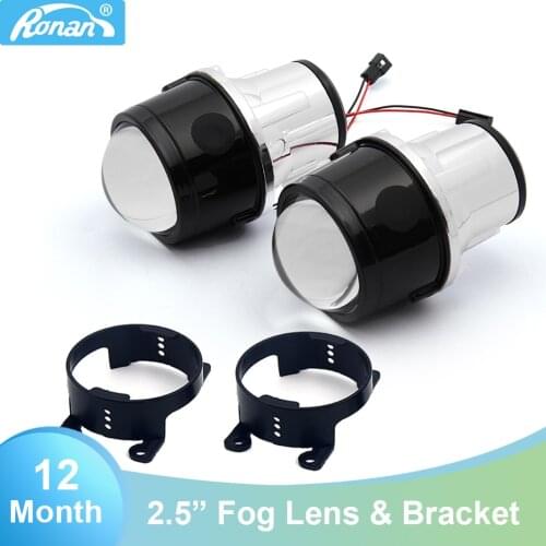 2.5" Bi-Xenon Fog Light Projector Lens for H8 H9 H11 car stylig safty For Corolla RAV4 Camry Front fog lamp DIY