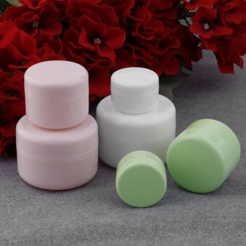 Cream Jar Bottle Round PP Plastic Cosmetic Container Refillable Bottle For Small Makeup Sub-bottling With Screw Caps Beauty easy