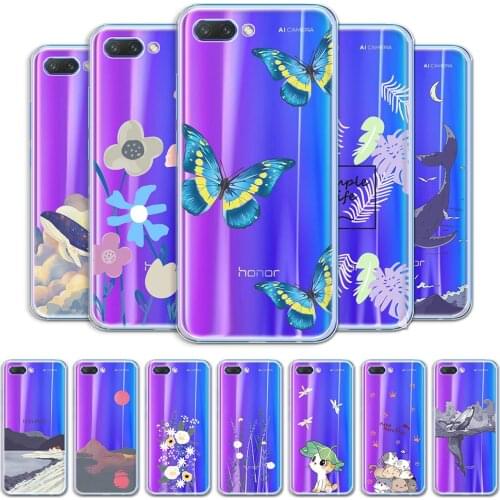 For Honor 10 Case Soft Fashion Cover For Honor 10 Transparent Shockproof Case For Huawei Honor 10 5.84" Clear Protective Bumper