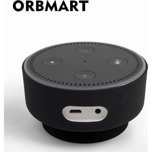 ORBMART 7 Colors Sucker Silicone Protective Case Cover Bag For Echo Dot2 2nd Generation Sleeve Skin Shell
