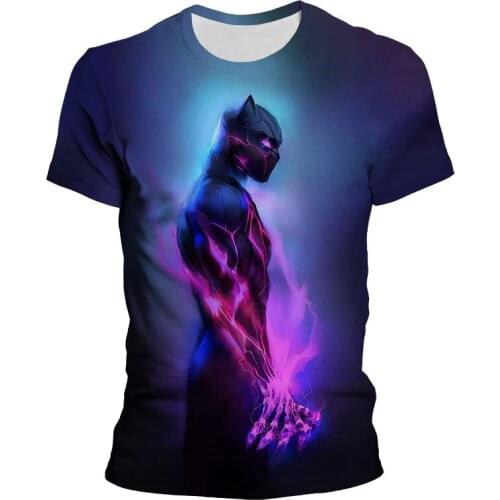 Marvel The Avengers Black Panther T shirt Men Women Children 3D Printed T-shirt Boy Girl Kids Fashion Superhero Cool Tops Tee