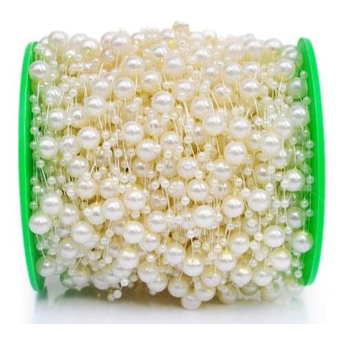 ABS Plastic Pearl Beaded Garland Strands Wedding Decoration Party Backdrops Chain Bride Headwear Bouquet DIY Decor 7COLORS