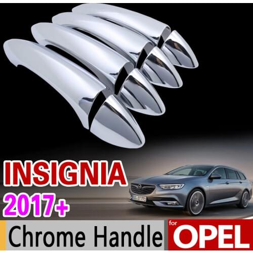 For Opel Insignia B 2017 2018 Grand Sport Chrome Door Handle Cover Trim Set for Buick Regal Vauxhall Car Accessories Car Styling