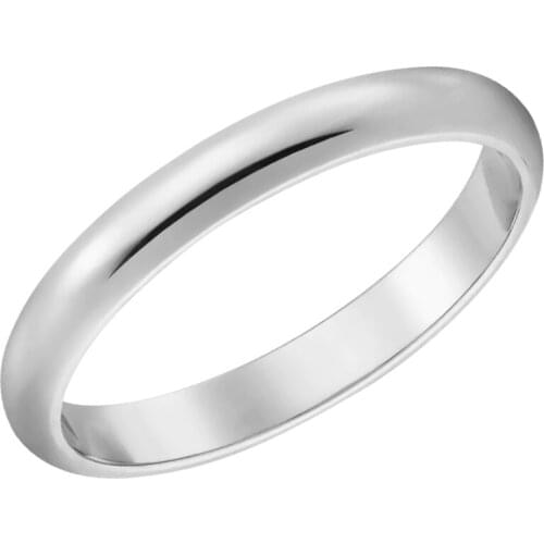 18K Au750 White Gold Ring Lovers Wedding Anniversary Engagement Ring Wide 2.5mm Classic Trendy Cute Romantic Office Career