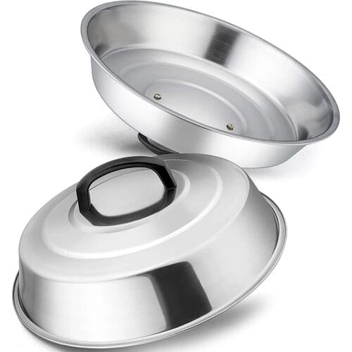 Cheese Melting Dome Set Of 2,12Inch Basting Cover For Griddle Grill, Griddle Accessories For BBQ Flat Top Cooking