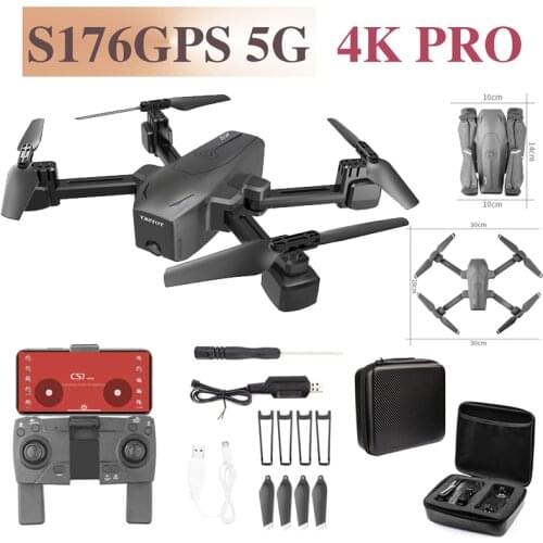 S176 GPS Drone With Dual Camera HD 4K Professional 5G Wifi FPV RC Quadrocopter Foldable Remote Control RTF Quadcopter Dron