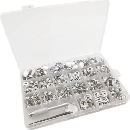 Canvas Snap Kit - Marine Grade Stainless Steel for DIY Repair - Complete with Material Hole Punch and Setting Tools
