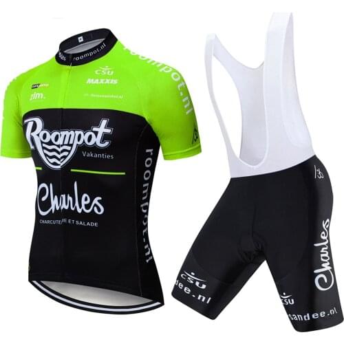 New 2021 Roompot Bicycle Team Short Sleeve Maillot Ciclismo Mens Cycling Jersey Summer Breathable Cycling Clothing Sets 20D