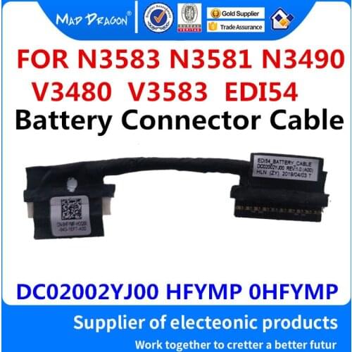 New Original Laptop Battery Connector Cable For Dell N3583 N3581 N3490 V3480 V3583 EDI54 Battery Cable DC02002YJ00 HFYMP 0HFYMP