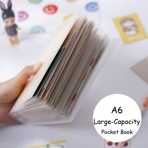 A6 Storage Booklet 40-page Insert Pocket Business Card Book Large-capacity Sticker Card Memo Storage Book Favorites Stationery