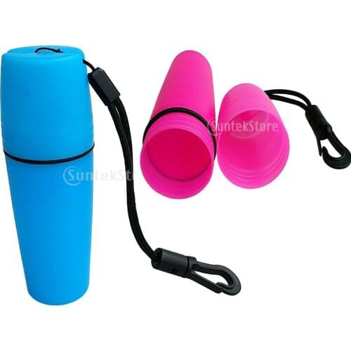 Plastic Dry Container Waterproof Bottle Canister For Water Sport Blue Fushia