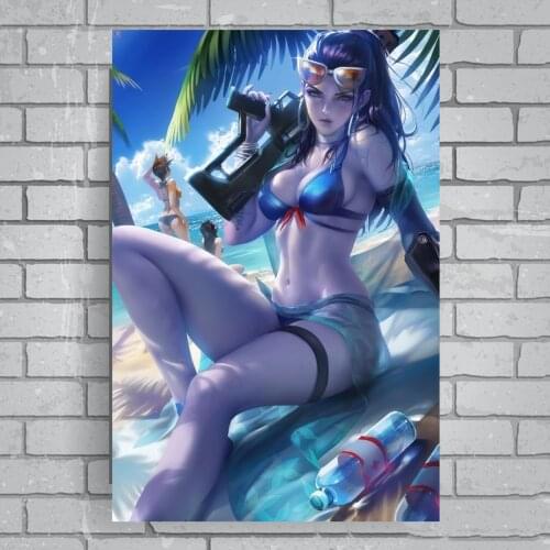 Overwatch game poster canvas painting frame painting living room study bedroom home decoration supplies wall art canvas painting