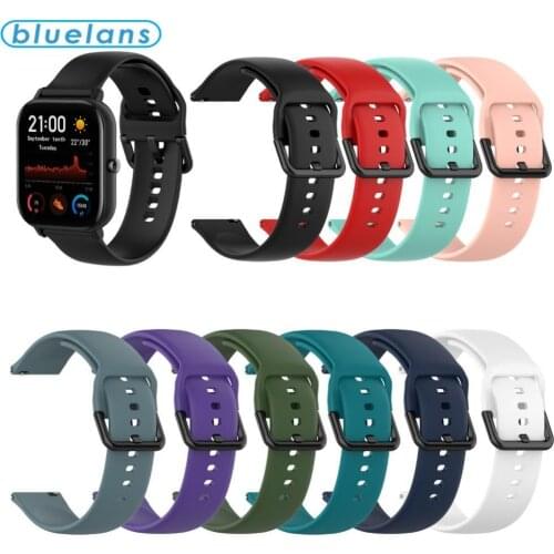 New 20mm Quick Release Watch Straps Band Replacement Silicone Adjustable Watch Band Wrist Strap for Huami Amazfit
