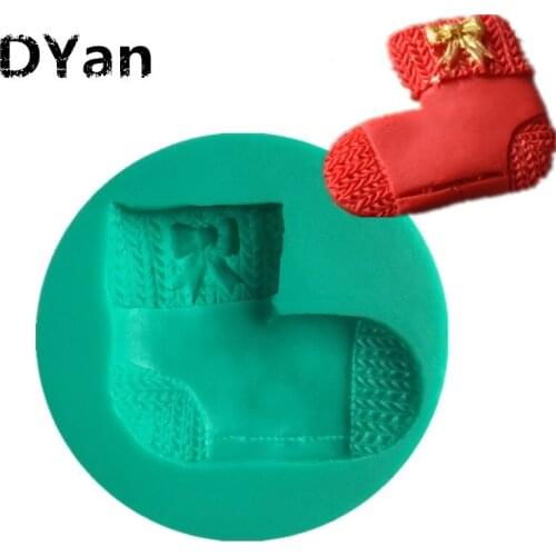 Christmas Stockings Silicone Cake Mold Designs Fondant Silicone Cake Mold Cupcake Cake Decorating Tools Candy Mould A1066
