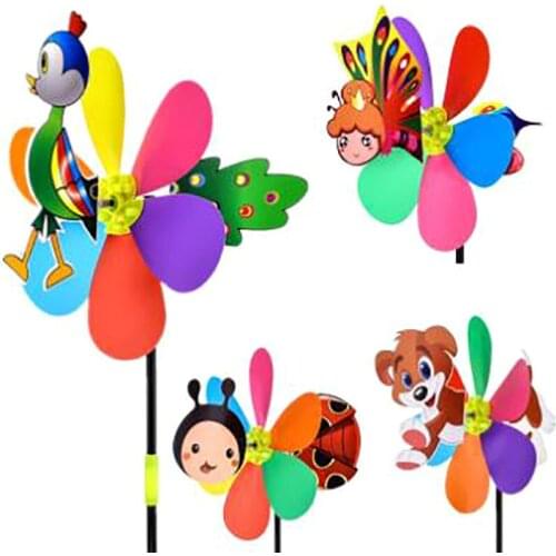21inch Colorful Plastic Windmill Toys Pinwheel Self-assembly Windmill Home Garden Yard Decor Outdoor Gifts Childrens Toy
