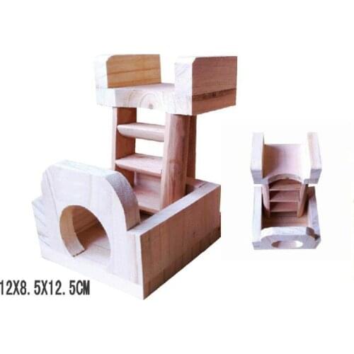 Hamsters Toy Wooden Lookout Stair Climbing Platform Wooden Toy Pet Products For Animal Pet Toy