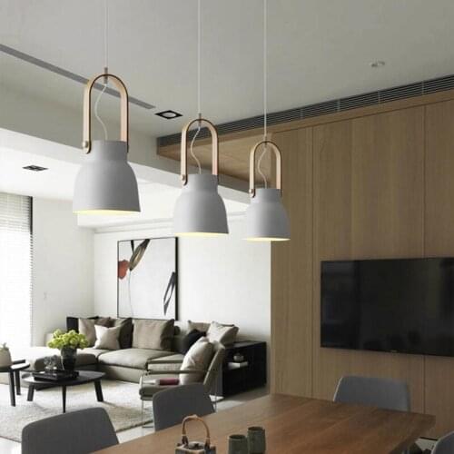 Nordic LED Iron Pendant Lights Modern Macaron Decor Fixtures Living Room Bedroom Home Hanging Lamp Indoor Lighting Luminaire