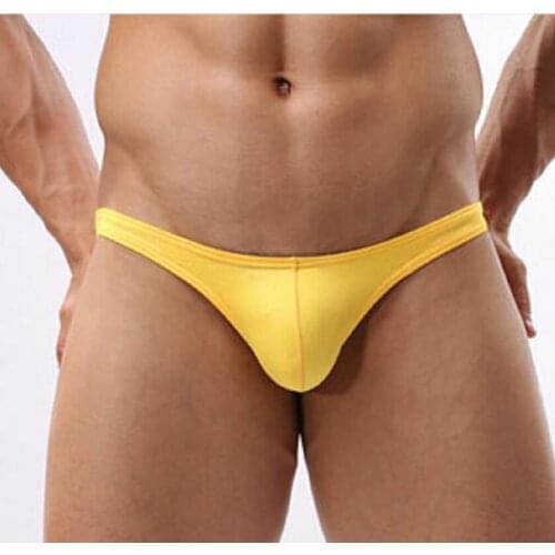 Low Waist Sexy Thongs Bulging Design Elastic Men Underwear G-string Thong Jocks Tanga Underwear Shorts Exotic T-back