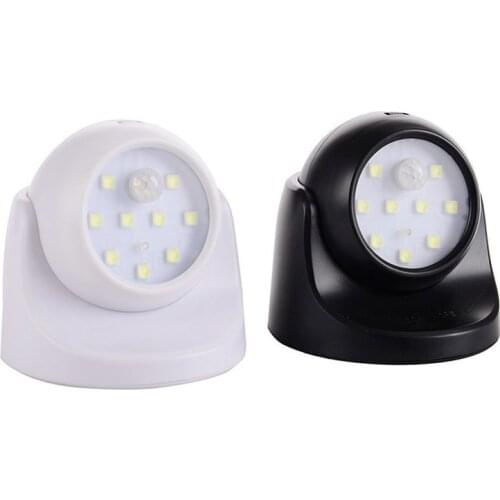 9 Lamp Beads LED Wall Lights Motion Sensor Night Light 360 Degree Rotation Wireless Auto PIR IR Infrared Detector Security WF923
