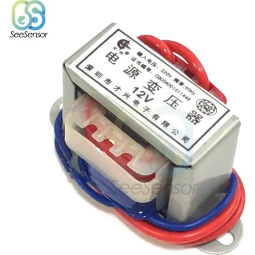 Power Transformer AC 6V 9V 12V 15V 24V Output Voltage 3W EI Copper Core Input 220V 50Hz~60Hz Single Voltage 2 Line Copper