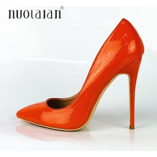 8 10 12CM High Heel Shoes Woman Patent Leather Pointed Toe Ladies Shoes Womens Party Wedding Pumps Lady Summer High Heels