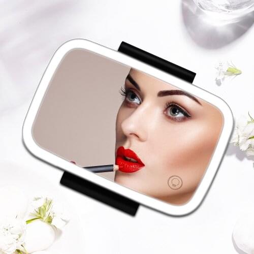 Universal Car Sun Visor Mirror With Battery Makeup Baby Silver-plated