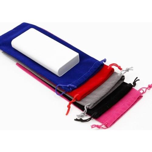 Universal Soft Flannel Protection Pouch Bag for Phone Power Bank/USB Charger/USB Cable/Earphone Portable Protective Cover