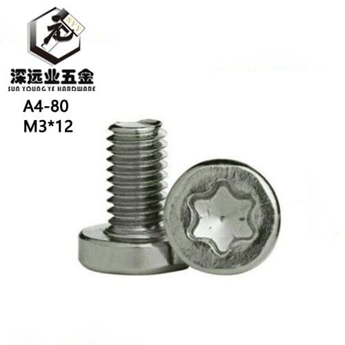 300pcs A4-80 Hexalobular Socket Thin Head Cap Screw / DIN7984 Low Head Cap Screw With Torx Triver Machine Screws GB2671.1