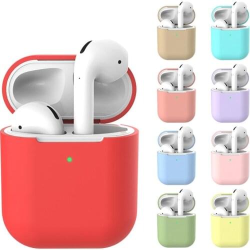 1@# Soft Silicone Case for Airpods Accessories Protector Cover Transparent Ultra Thin Cover Shockproof Holder for Apple Air Pods