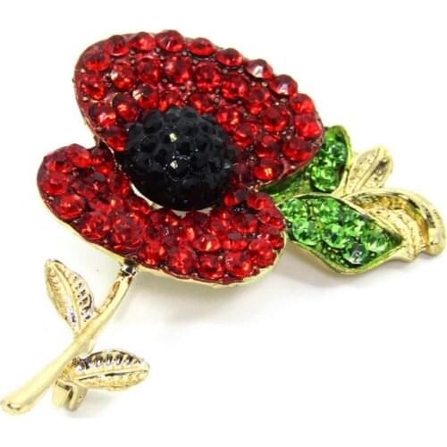 1Pc Hot Selling Crystal Flower Pins and Brooches,The British Royal Family Corsage Victory Anniversary Brooch For Women Men