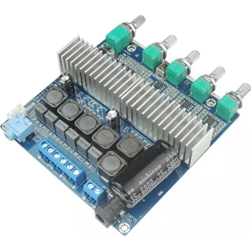 2*50W+100W TPA3116 HIFI Power Subwoofer Amplifier Board Stereo 2.0 Channel TPA3116D2 Aduio Stereo equalizer Amp Amplificador