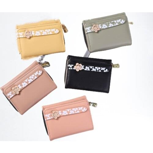 2021 Fashion Mini Wallet Pu Women Holders Function Multi-card Coin Case Cute Zipper Organizer Case Arge Capacity Coin Purse
